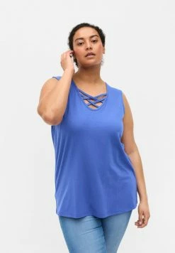 Zizzi CROSS DETAILS - Débardeur - Dazzling Blue