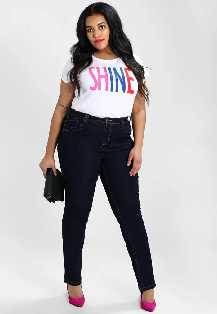 Zizzi VILMA - Jean Slim - Dark Blue Rinse 2 Zizzi VILMA - Jean Slim - Dark Blue Rinse – Image 2