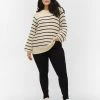 Zizzi Pullover - Birch W Navy Stripes -France Zizzi Soldes 2022 9143fca3adc845069761019239572b23