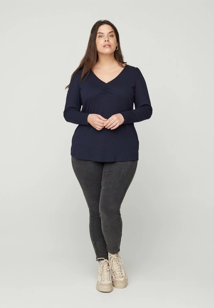 Zizzi Blouse - Blue 2 Zizzi Blouse - Blue – Image 2