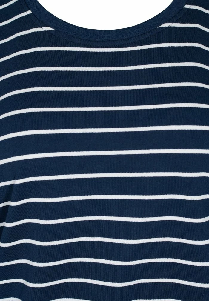 Zizzi MIT RUNDHALS UND 3/4-ÄRMELN - Sweatshirt - Black Iris W White 4 Zizzi MIT RUNDHALS UND 3/4-ÄRMELN - Sweatshirt - Black Iris W White – Image 4