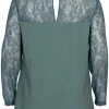 Zizzi LANGARM - Blouse - Balsam Green -France Zizzi Soldes 2022 9458e7568eca459fa46e95a55a17d435