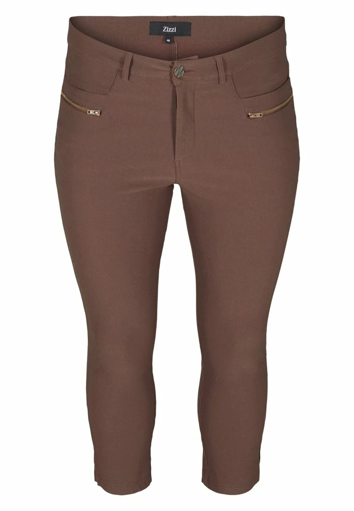 Zizzi Pantalon Classique - Brown 1 Zizzi Pantalon Classique - Brown