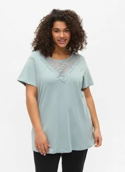 Zizzi Blouse - Silver Blue