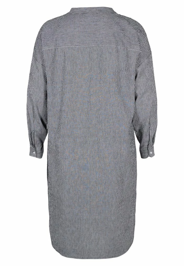 Zizzi GESTREIFTES - Robe Chemise - Black Stripe 2 Zizzi GESTREIFTES - Robe Chemise - Black Stripe – Image 2