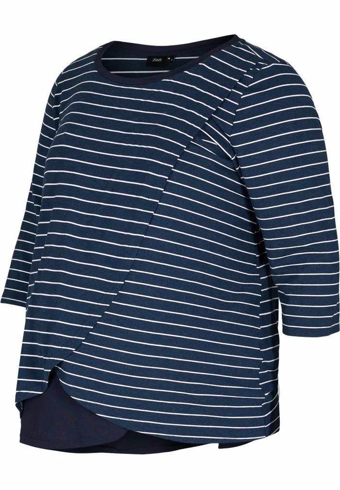 Zizzi Blouse - Blue Stripe 1 Zizzi Blouse - Blue Stripe