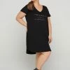 Zizzi Chemise De Nuit / Nuisette - Black W. Silver Foil -France Zizzi Soldes 2022 9953b7f9b20448b4b1c762d6ce3b7fe4