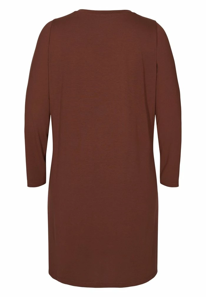 Zizzi MIT V AUSSCHNITT UND LANGEN ÄRMELN - Robe De Jour - Rocky Road 7 Zizzi MIT V AUSSCHNITT UND LANGEN ÄRMELN - Robe De Jour - Rocky Road – Image 7