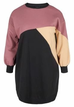 Zizzi MIT COLOURBLOCK - Sweatshirt - Black