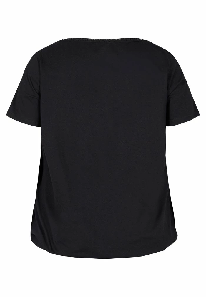 Zizzi SHORT SLEEVED - Blouse - Black 4 Zizzi SHORT SLEEVED - Blouse - Black – Image 4