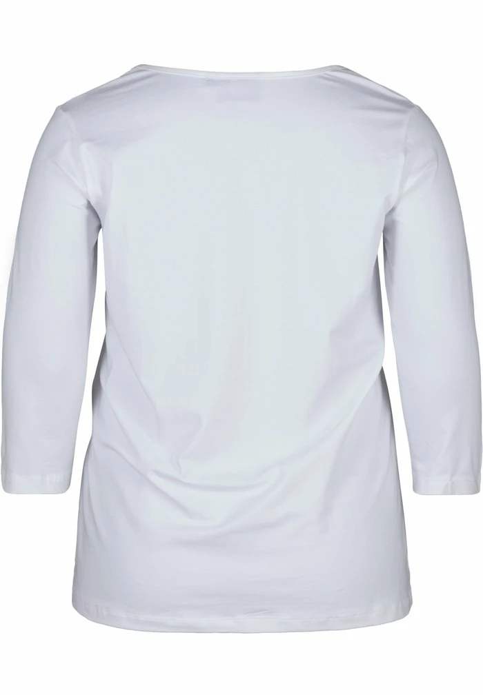 Zizzi WITH 3/4 LENGTH SLEEVES - T-shirt à Manches Longues - White 2 Zizzi WITH 3/4 LENGTH SLEEVES - T-shirt à Manches Longues - White – Image 2