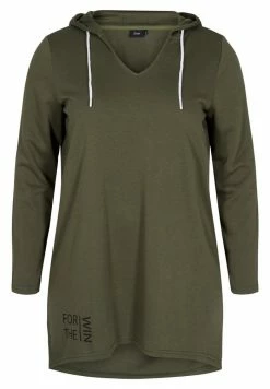 Zizzi Sweat à Capuche - Ivy Green