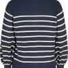 Zizzi Pullover - Navy Blazer W Stripe -France Zizzi Soldes 2022 9c6c48ed765647c583719aa320909284