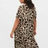 Zizzi Robe De Jour - Brown Leo -France Zizzi Soldes 2022 9d7ca005173940a1a97c22dd91dd9460