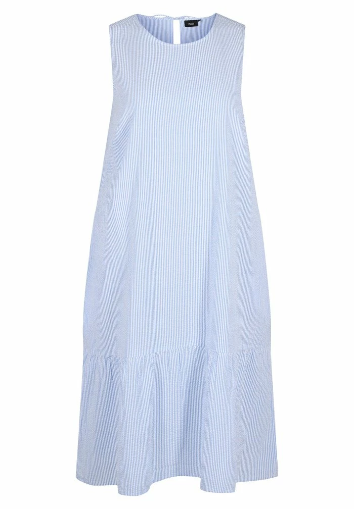 Zizzi WITH STRIPES - Robe De Jour - Skyway Stripe 4 Zizzi WITH STRIPES - Robe De Jour - Skyway Stripe – Image 4