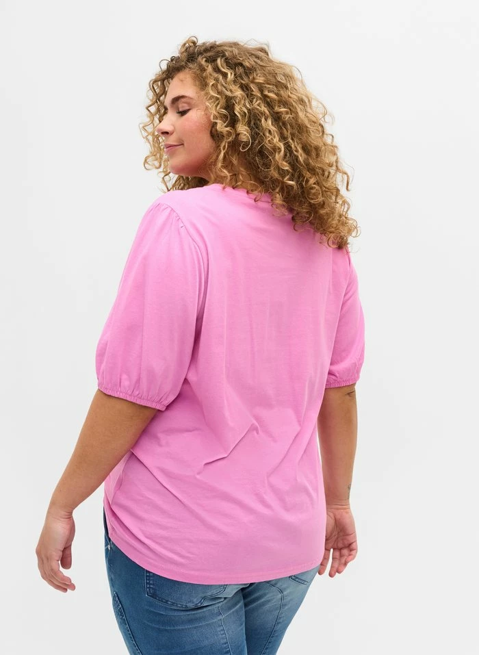 Zizzi T-shirt Basique - Cyclamen 3 Zizzi T-shirt Basique - Cyclamen – Image 3