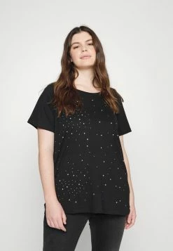 Zizzi VLIZA TEE - T-shirt Imprimé - Black