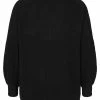 Zizzi WITH RIB TRIM AND ROUND NECKLINE - Pullover - Black -France Zizzi Soldes 2022 a19366e7cca6472c9068b3768989833a