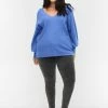 Zizzi WITH V NECK - Pullover - Ultramarine Mel -France Zizzi Soldes 2022 a1f357bbf334402aa562bc25a77eaa6e