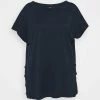 Zizzi EFANNEY BUTTON TEE - T-shirt Basique - Black Iris -France Zizzi Soldes 2022 a23ddc2b61fb4aa6bb9932b2249488e1