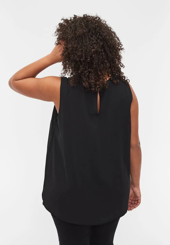 Zizzi BEADED WITH COLLAR - Débardeur - Black 3 Zizzi BEADED WITH COLLAR - Débardeur - Black – Image 3