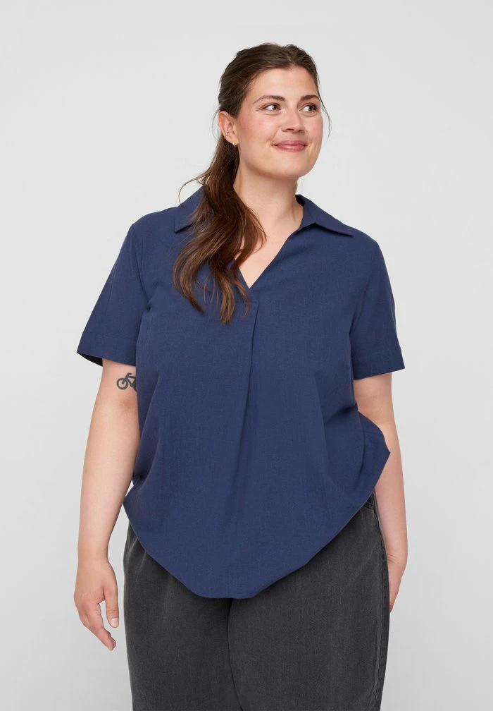 Zizzi Blouse - Blue 1 Zizzi Blouse - Blue