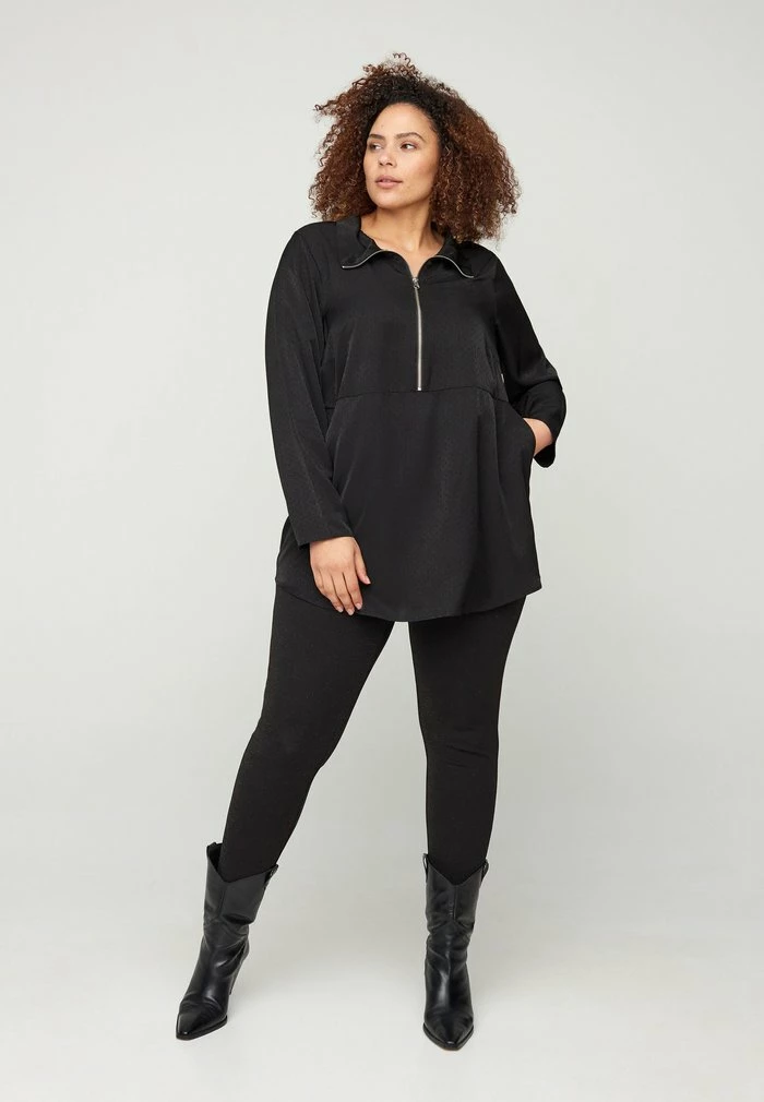 Zizzi MIT REISSVERSCHLUSS - Tunique - Black 2 Zizzi MIT REISSVERSCHLUSS - Tunique - Black – Image 2