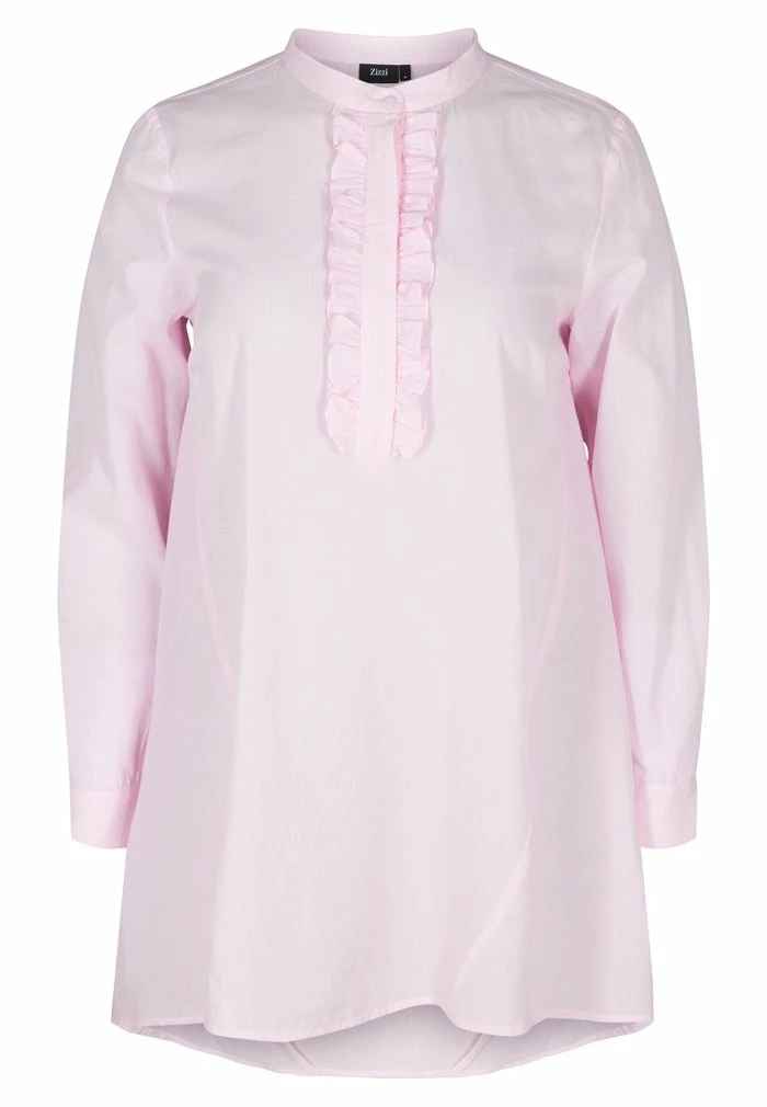 Zizzi Blouse - Pink Stripe 4 Zizzi Blouse - Pink Stripe – Image 4