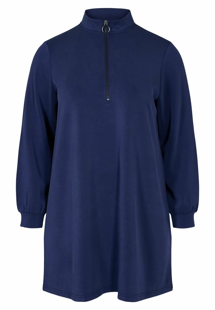 Zizzi MIT REISSVERSCHLUSS-DETAIL - Tunique - Medieval Blue 1 Zizzi MIT REISSVERSCHLUSS-DETAIL - Tunique - Medieval Blue