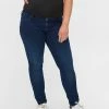 Zizzi AUS CHUNG - Jean Slim - Dark Blue Denim