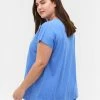 Zizzi T-shirt Basique - Blue -France Zizzi Soldes 2022 a93dd1b6b4f64837a3f582c5c93468bf