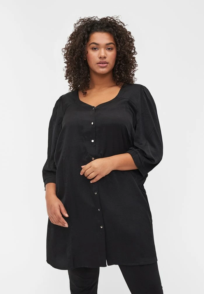 Zizzi MIT KNÖPFEN - Tunique - Black 1 Zizzi MIT KNÖPFEN - Tunique - Black