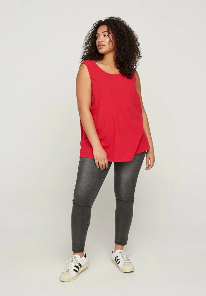 Zizzi ÄRMELLOSES - Débardeur - Lipstick Red 2 Zizzi ÄRMELLOSES - Débardeur - Lipstick Red – Image 2