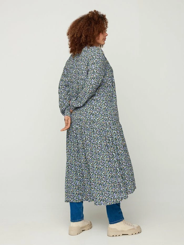 Zizzi Robe De Jour - Black 2 Zizzi Robe De Jour - Black – Image 2