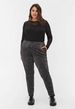 Zizzi MIT GLITZER UND LEOPARDENPRINT - Chino - Lurex Leo