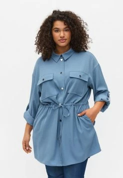 Zizzi Manteau Court - Blue Shadow