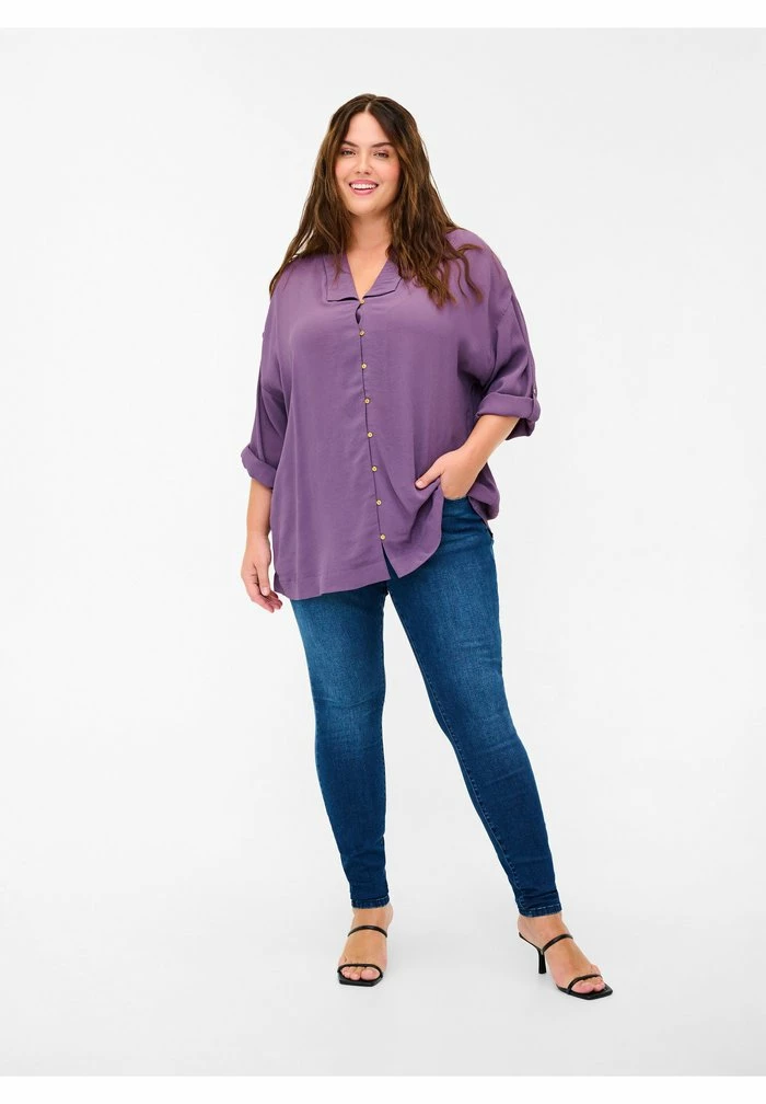 Zizzi Chemisier - Vintage Violet 2 Zizzi Chemisier - Vintage Violet – Image 2