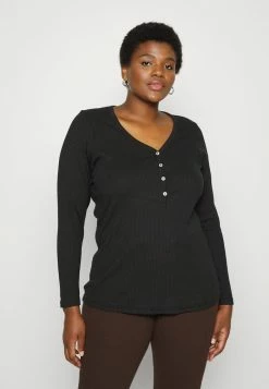 Zizzi T-shirt à Manches Longues - Black