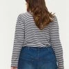 Zizzi Blouse - N. Sky White Stripe -France Zizzi Soldes 2022 af093a0055304739b28c976b7cd0947c