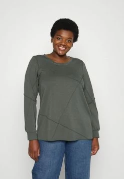 Zizzi MDENISE BLOUSE - T-shirt à Manches Longues - Green