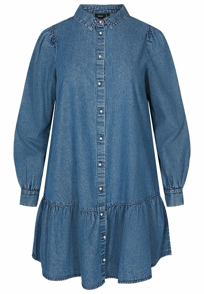 Zizzi Robe En Jean - Blue Denim 4 Zizzi Robe En Jean - Blue Denim – Image 4