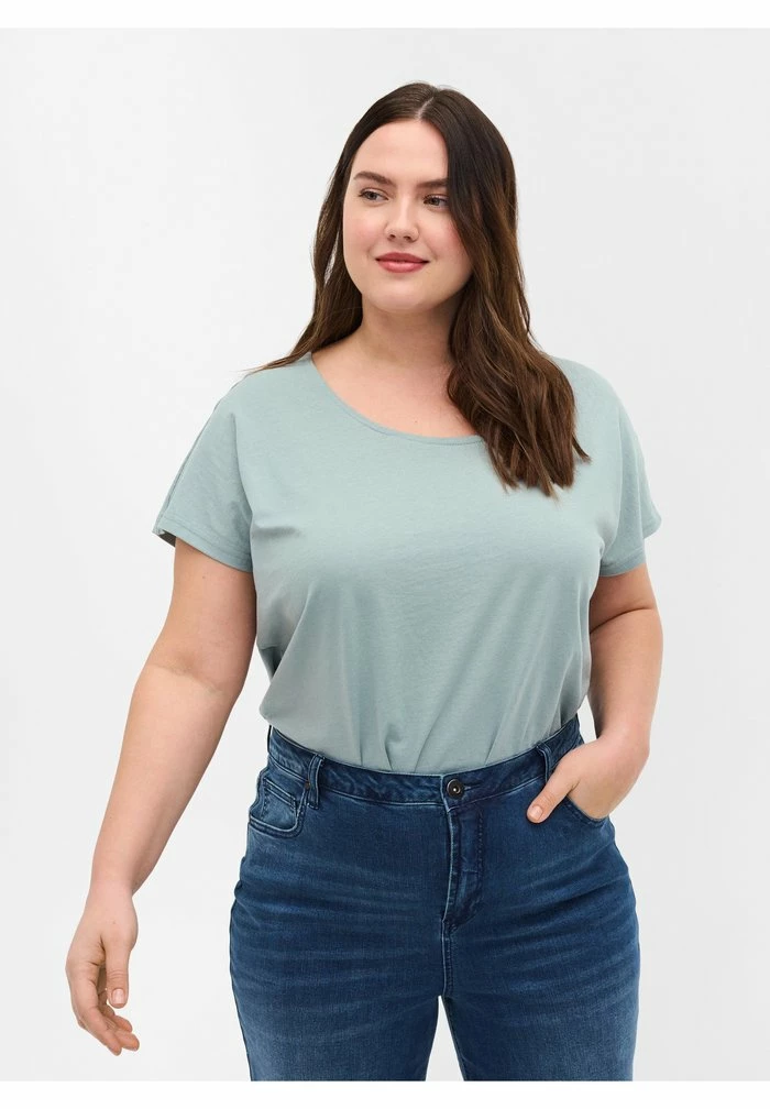 Zizzi T-shirt Basique - Grey 1 Zizzi T-shirt Basique - Grey