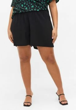 Zizzi WITH ELASTICATED WAISTBAND - Short - Black