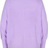 Zizzi STRIKKET RIBKANT - Pullover - Purple Rose -France Zizzi Soldes 2022 b1e250b26b774bfe97d657092f1a8791