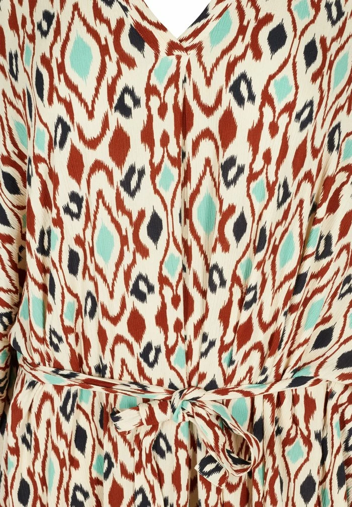 Zizzi Robe De Jour - Angora Aop Green 4 Zizzi Robe De Jour - Angora Aop Green – Image 4