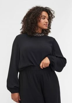 Zizzi BEADED - Blouse - Black