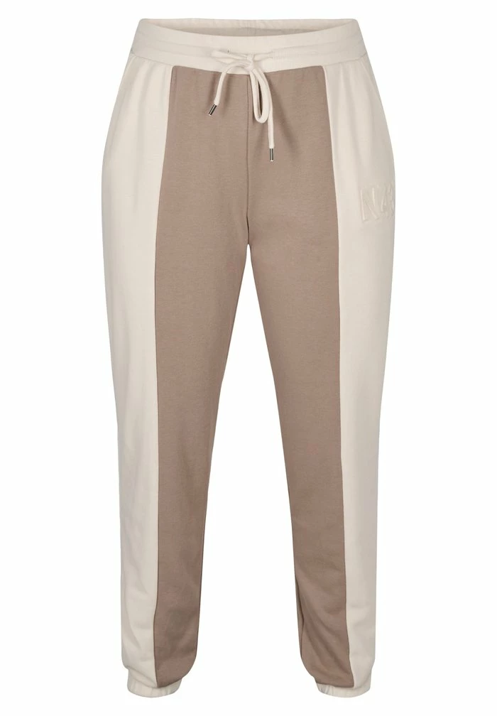 Zizzi COLOURBLOCK - Pantalon De Survêtement - Timber Wolf Birch 3 Zizzi COLOURBLOCK - Pantalon De Survêtement - Timber Wolf Birch – Image 3