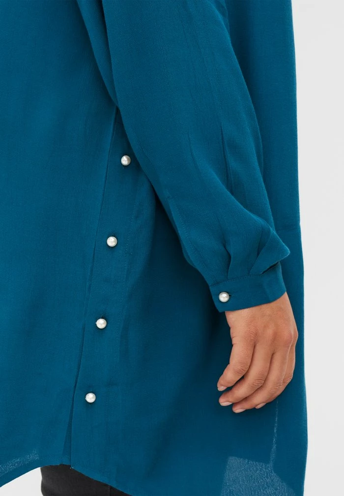 Zizzi WITH PEARLS - Chemisier - Moroccan Blue 4 Zizzi WITH PEARLS - Chemisier - Moroccan Blue – Image 4