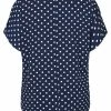 Zizzi WITH SHORT SLEEVES - Blouse - Navy Bla W White Dot -France Zizzi Soldes 2022 b3a07a7a81be457091f936781aca0b5d