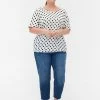 Zizzi PUNKTEN - Blouse - White, Black -France Zizzi Soldes 2022 b4ee4b59a83748dda3a5bf3725139ad5